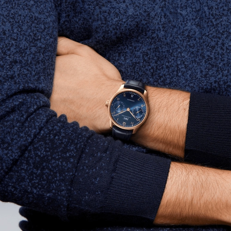 IWC,Portugieser 42.30mm,42.30mm,Red Gold,Silver,Automatic,Chronograph,Date,Power Reserve Indicator,IW500713