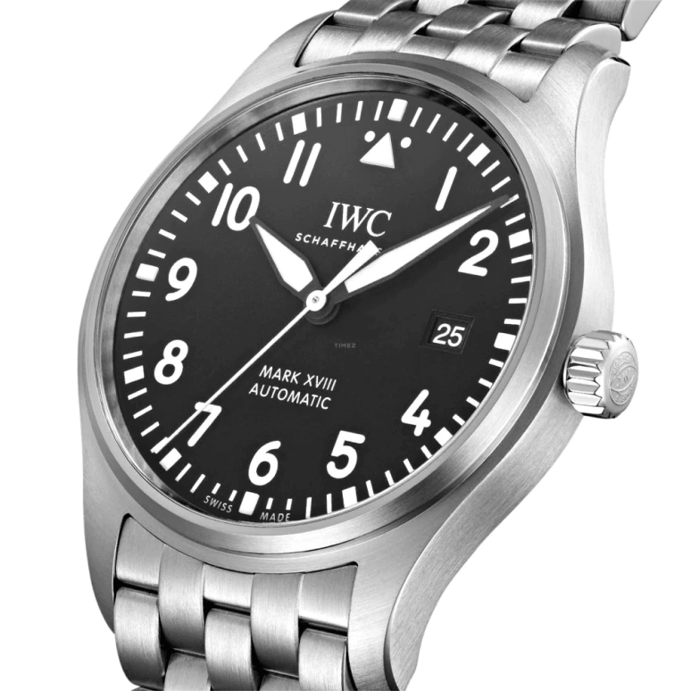 IWC,Pilot 40mm,40mm,Stainless Steel,Black,Automatic,Date,Anti-magnetic,IW327015