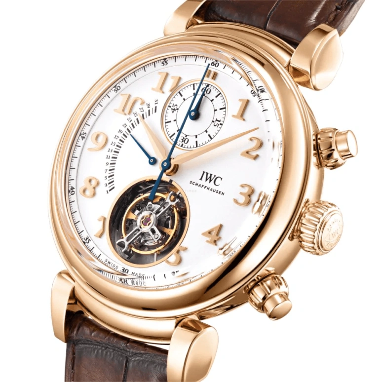 IWC,Da Vinci 44mm,44mm,Red Gold,Silver,Automatic,Chronograph,Day,Tourbillon Escapement,Flyback,68hours,In-house Caliber,IW393101