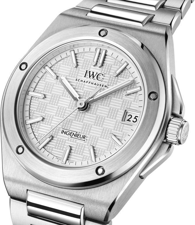 IWC,Ingenieur 35.10mm,35.10mm,Stainless Steel,Silver White,Automatic,Day,42hours,IW324901