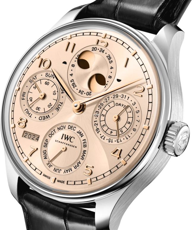 IWC,Portugieser 44.40mm,44.40mm,White Gold,Cream,Automatic,Moonphase,Perpetual Calendar,Month,Date,168hours,In-house Caliber,IW503704