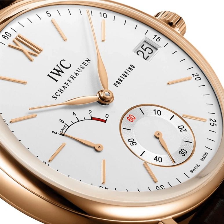 IWC,Portofino 45mm,45mm,Red Gold,Silver,Handwound,Day,Power Reserve Indicator,IW510107