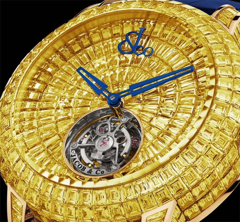 Jacob & Co.,Caviar Tourbillon 140mm,140mm,Yellow Gold,Gold,Handwound,100hours,In-house Caliber,CV201,CV201.50.YD.UA.A