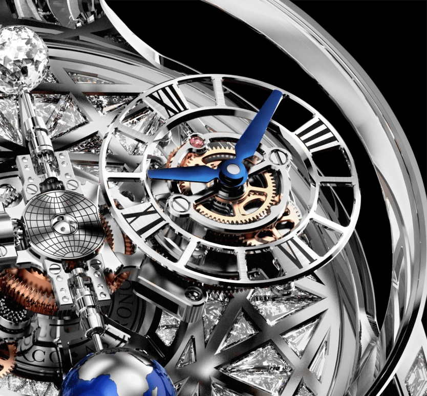 Jacob & Co.,Astronomia ,Sapphire,Gold,White Gold,Handwound,60hours,In-house Caliber,AT800,AT800.30.HD.HD.A
