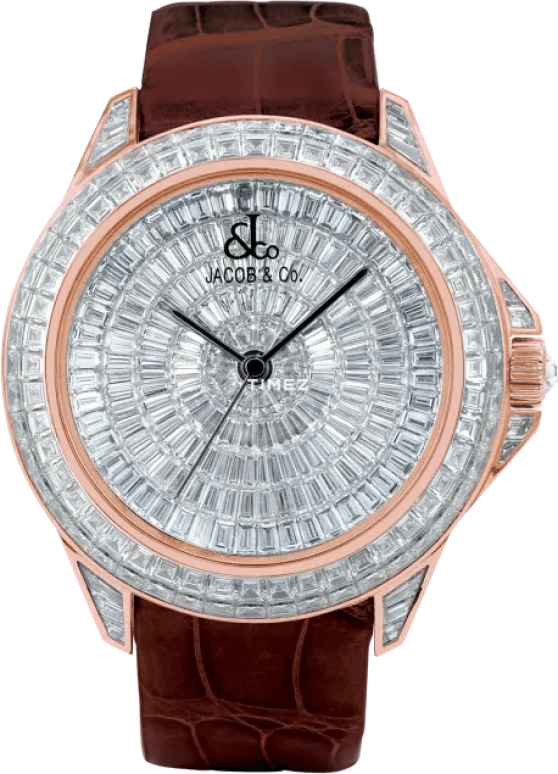 Jacob & Co.,Royal 42mm,42mm,White Gold,Silver,Automatic,Sapphire,Crystal Glass,Round,RO114,RO114.40.BD.BD.A