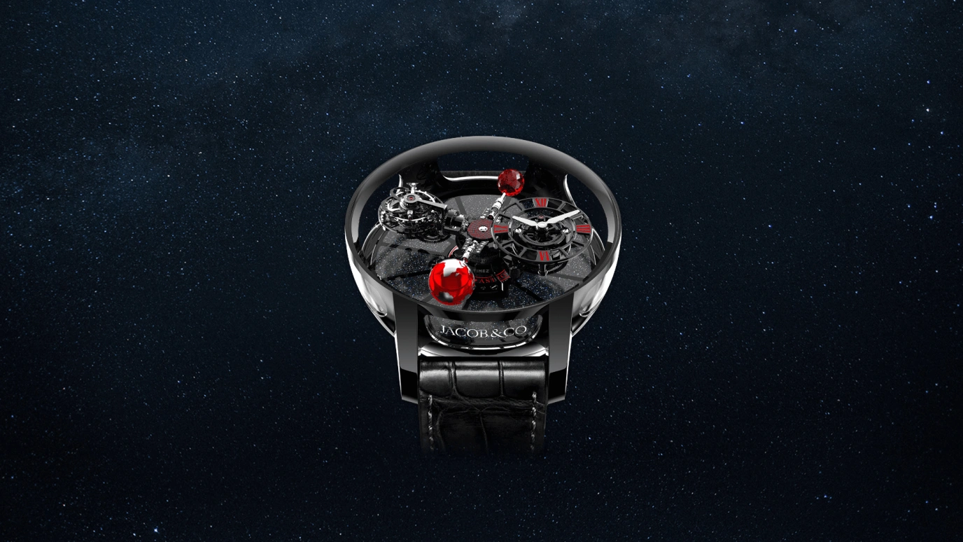 Jacob & Co.,Astronomia ,Ceramic,Handwound,60hours,In-house Caliber,AT100,AT100.95.KR.SR.B