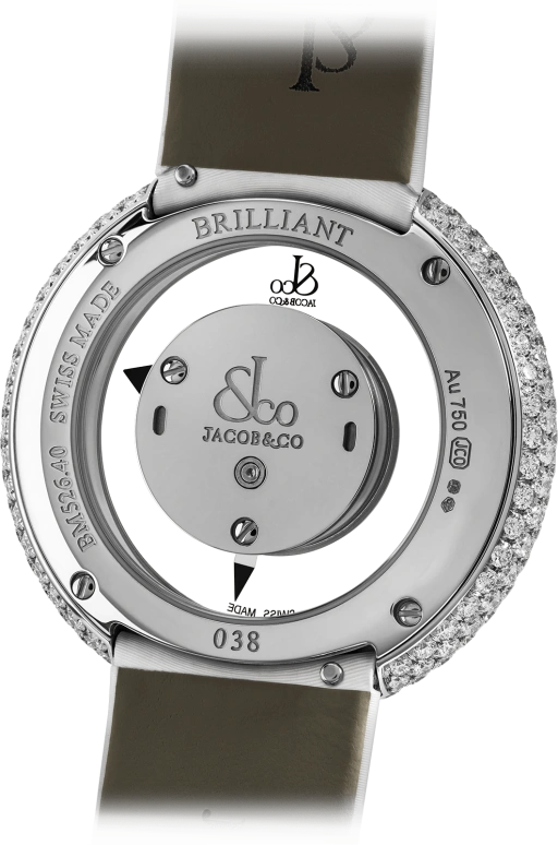 Jacob & Co.,Brilliant 38mm,38mm,White Gold,Silver White,Quartz,Round,BM556,BM556.30.RD.RD
