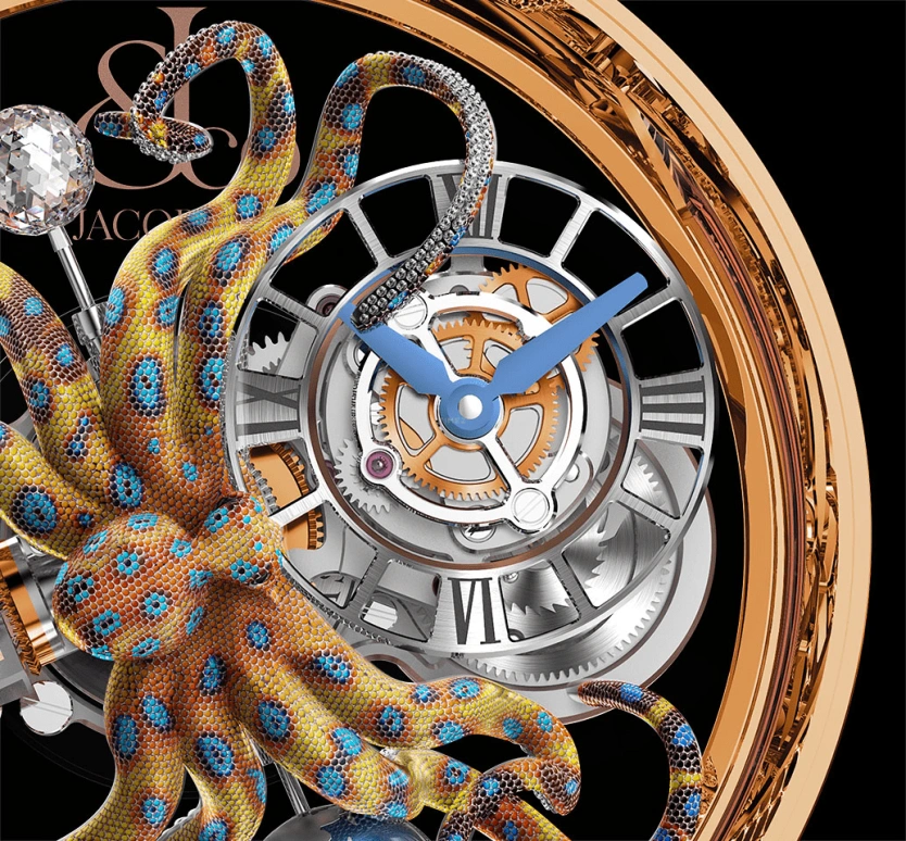 Jacob & Co.,Astronomia 50mm,50mm,Rose Gold,Sapphire,Gold,Handwound,60hours,In-house Caliber,AT120,AT120.40.OU.SD.B