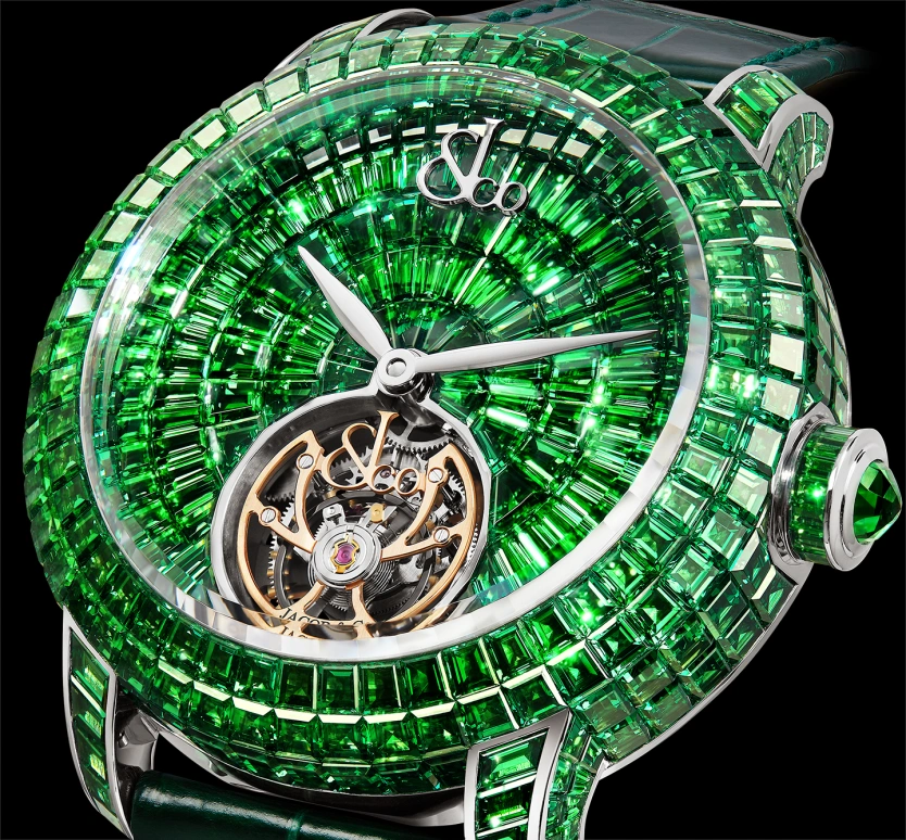 Jacob & Co.,Caviar Tourbillon 47mm,47mm,White Gold,Green,Automatic,Round,offset,Migos,CV210,CV210.30.AA.UA.A
