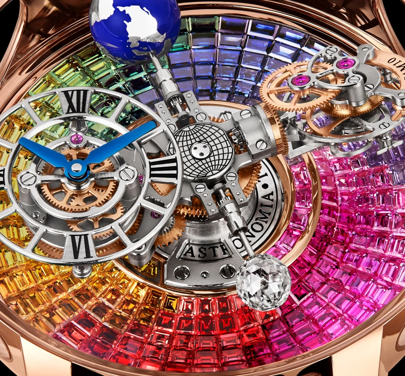 Jacob & Co.,Astronomia 50mm,50mm,Rose Gold,Gold,Handwound,60hours,In-house Caliber,AT100,AT100.40.AC.UR.A