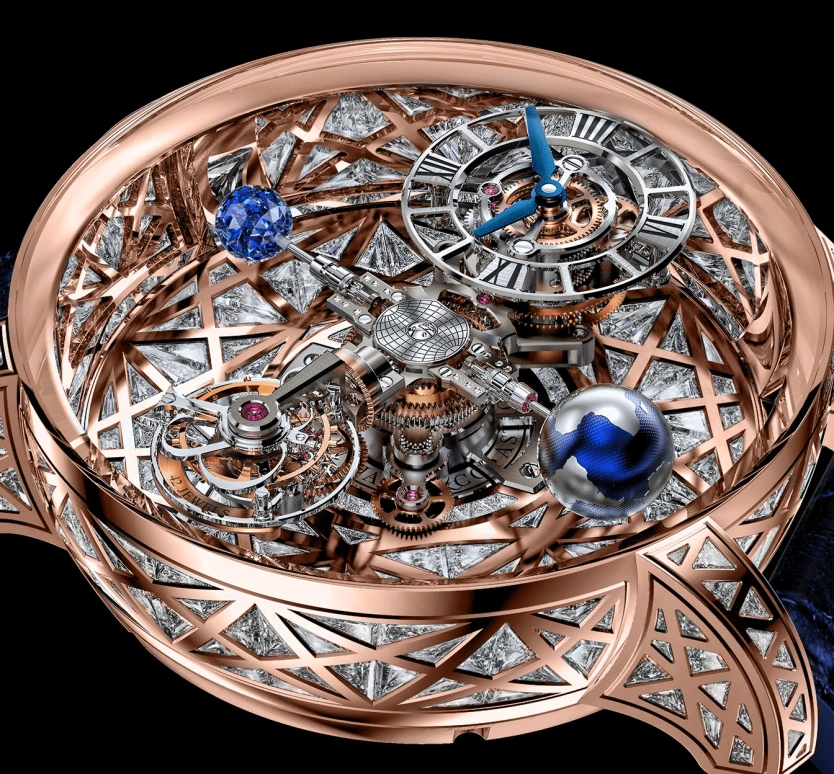 Jacob & Co.,Astronomia 50mm,50mm,Rose Gold,Gold,Handwound,60hours,In-house Caliber,AT800,AT800.40.HD.HD.B