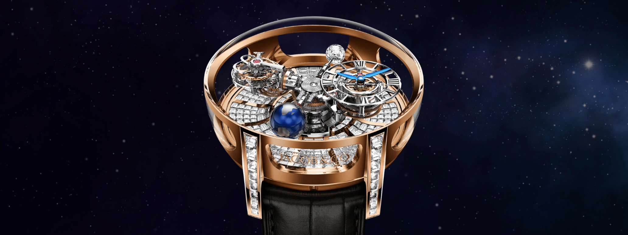 Jacob & Co.,Astronomia 50mm,50mm,Rose Gold,Gold,Silver,Gold,Handwound,60hours,In-house Caliber,AT800,AT800.40.BD.BD.A