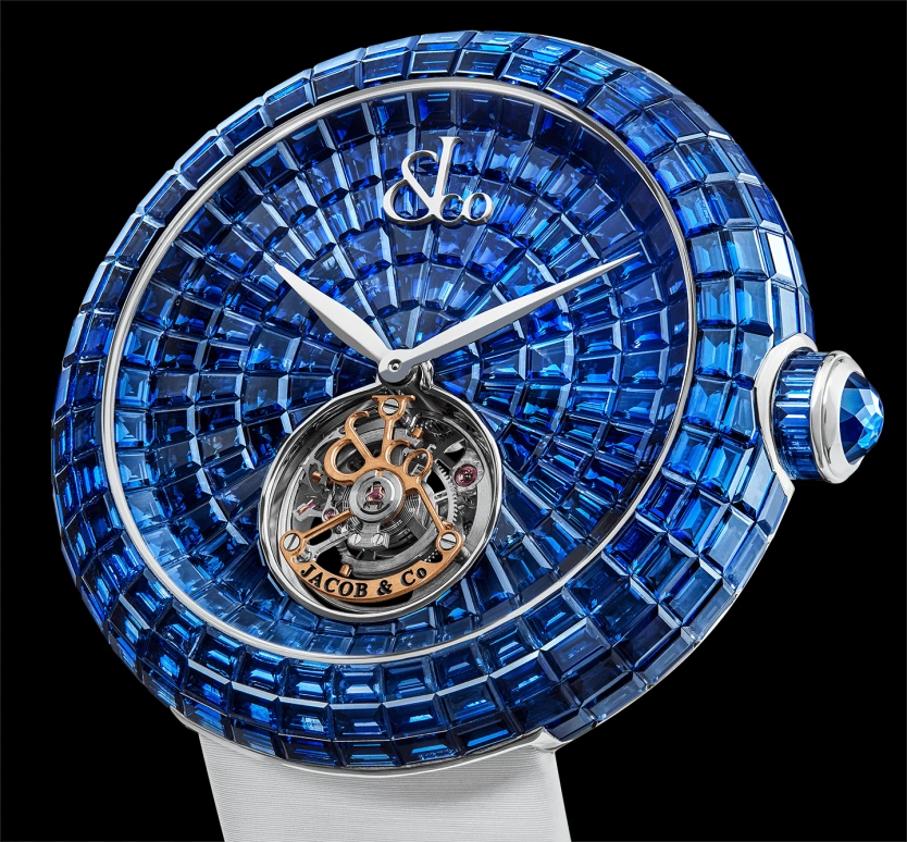 Jacob & Co.,Brilliant 146mm,146mm,Gold,White Gold,Handwound,In-house Caliber,Sapphire,BT543,BT543.30.BB.BB.B