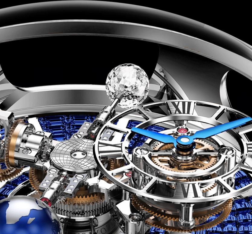 Jacob & Co.,Astronomia 50mm,50mm,Gold,White Gold,Handwound,60hours,In-house Caliber,AT800,AT800.30.BD.BB.A