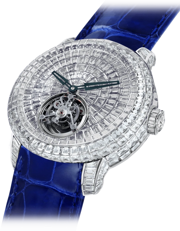 Jacob & Co.,Caviar Tourbillon 47mm,47mm,White Gold,Silver,Automatic,Tourbillon,Sapphire,Crystal Glass,CV210,CV210.30.BD.BD.ABALA