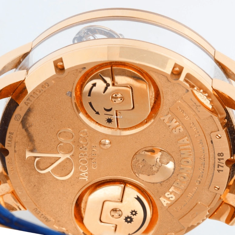 Jacob & Co.,Astronomia 47mm,47mm,Rose Gold,Blue,Handwound,Tourbillon,Zodiac Indications,Day / Night Indication,AT110,AT110.40.AA.WD.A II