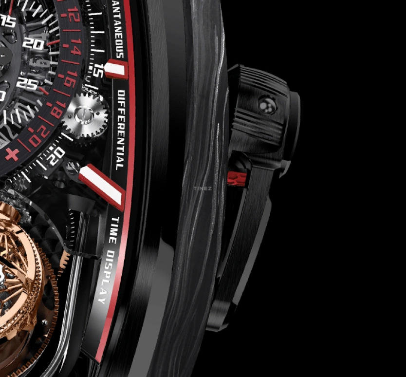 Jacob & Co.,Twin Turbo Furious 57x52mm,57x52mm,Forged Carbon,Titanium,Carbon,Handwound,50hours,In-house Caliber,TT200,TT200.21.NS.NK.A