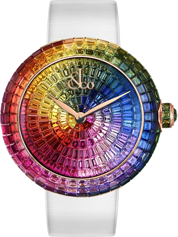 Jacob & Co.,Brilliant 44mm,44mm,Rose Gold,Gold,Quartz,In-house Caliber,BA521,BA521.40.HR.HR.A