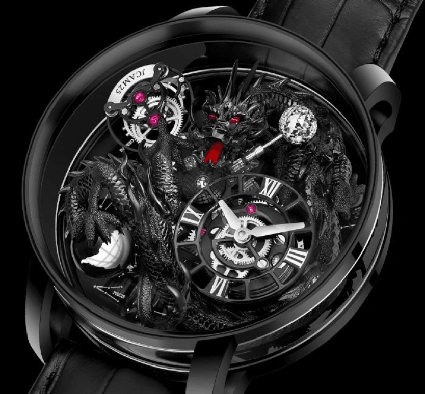 Jacob & Co.,Astronomia 47mm,47mm,Black Gold,Sapphire,Gold,Handwound,60hours,In-house Caliber,AT112,AT112.31.DR.UA.A