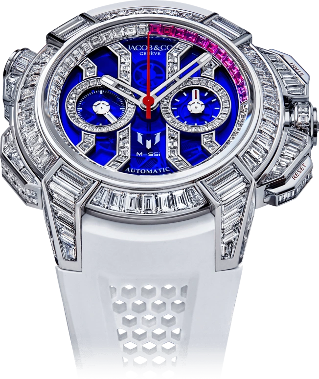 Jacob & Co.,EPIC ,Gold,White Gold,48hours,In-house Caliber,Lionel Messi,Leo Messi,GOAT,EC422,EC422.30.BD.UA.ABRUA