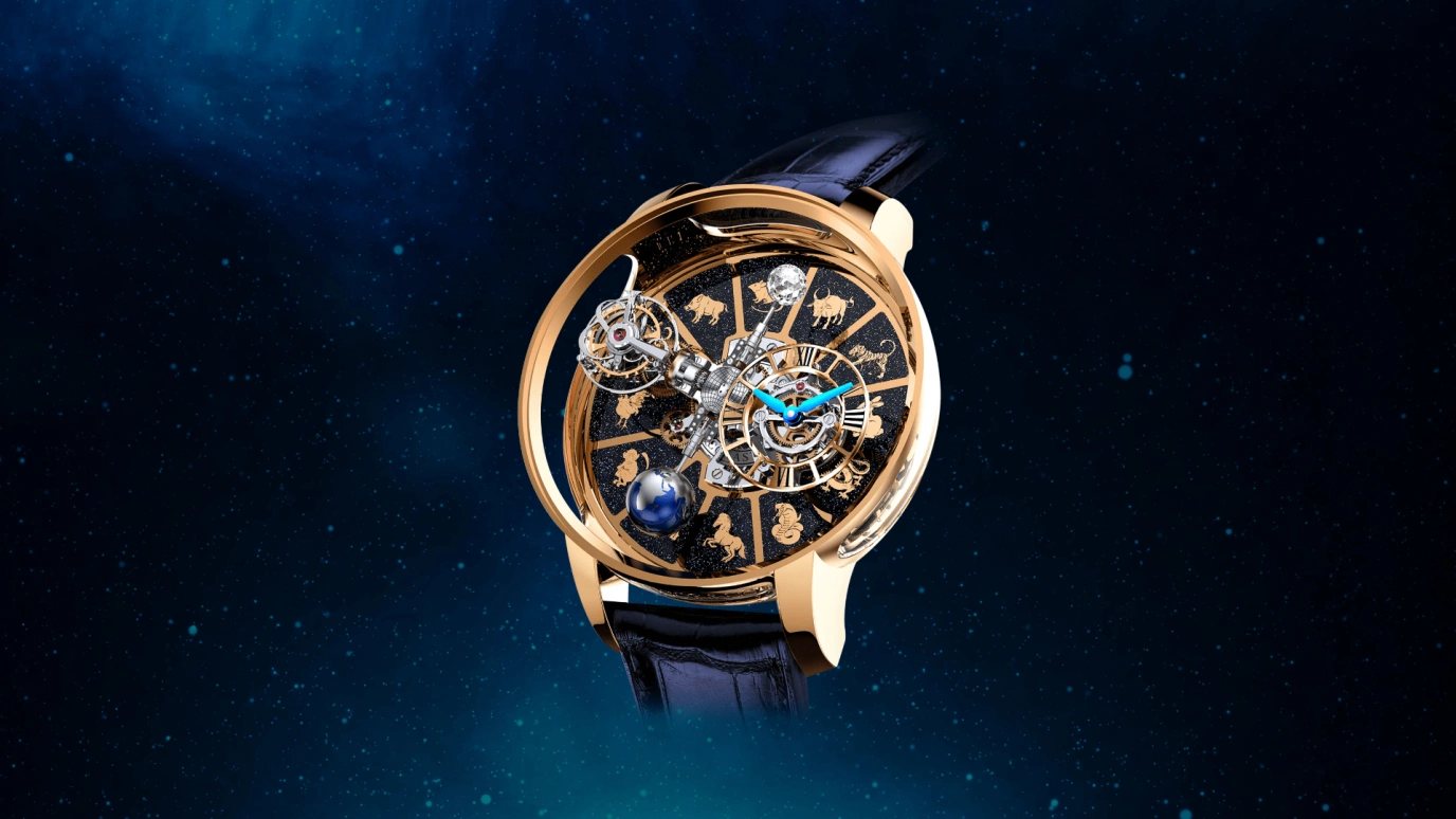 Jacob & Co.,Astronomia 50mm,50mm,Rose Gold,Gold,Handwound,60hours,In-house Caliber,AT100,AT100.40.AC.AC.BBALA