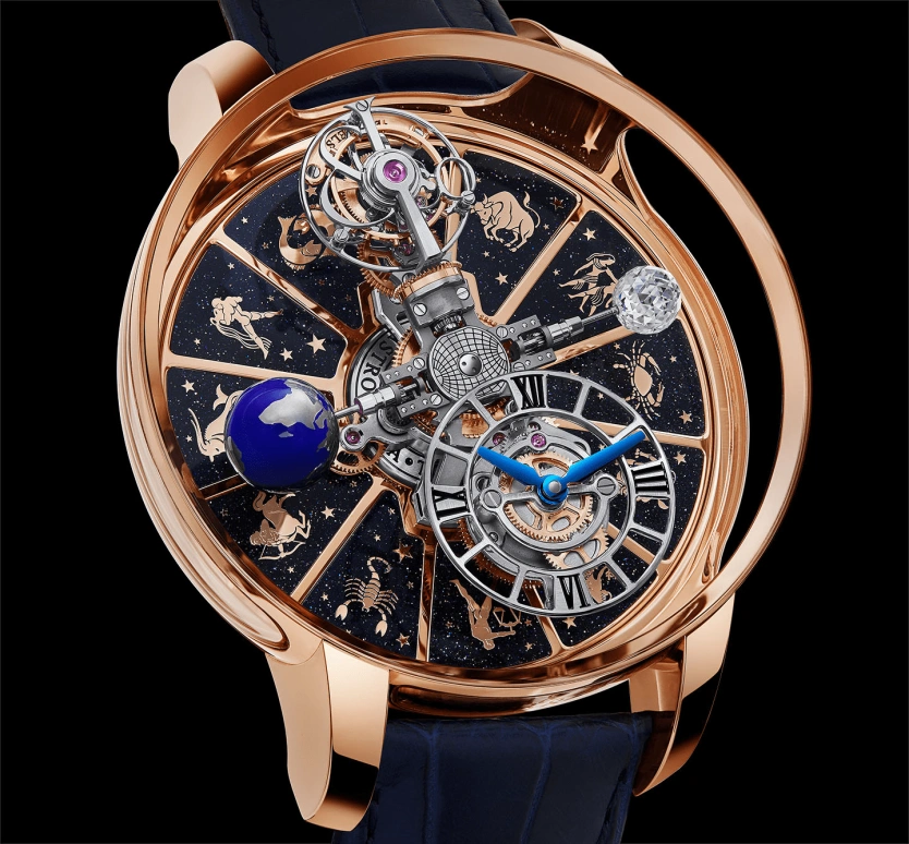 Jacob & Co.,Astronomia 50mm,50mm,Rose Gold,Gold,Handwound,60hours,In-house Caliber,AT100,AT100.40.AC.AB.B