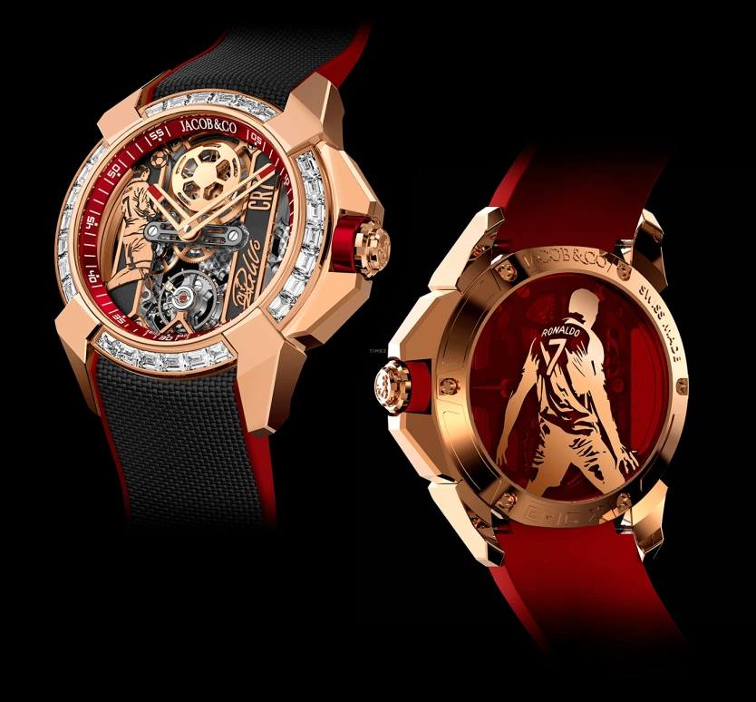 Jacob & Co.,EPIC 44mm,44mm,Rose Gold,Gold,Handwound,48hours,In-house Caliber,Cristiano Ronaldo,EX120,EX120.43.BC.AB.ABRUA