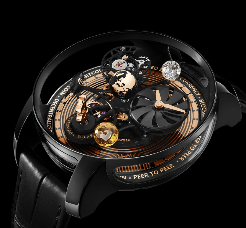 Jacob & Co.,Astronomia 44mm,44mm,Titanium,Sapphire,Handwound,48hours,In-house Caliber,AS310,AS310.21.AB.AA.A