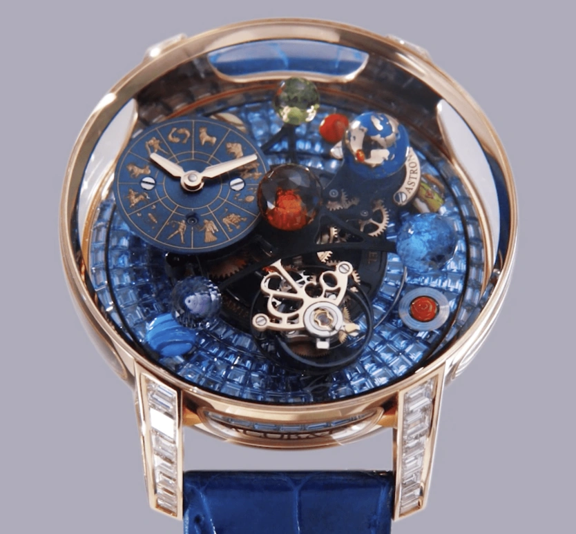 Jacob & Co.,Astronomia 44mm,44mm,Rose Gold,Gold,Handwound,48hours,In-house Caliber,AS910,AS910.40.BD.UB.ABALA