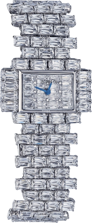 Jacob & Co.,BOUTIQUE ,White Gold,Silver,Sapphire,Crystal Glass,Square,92046838
