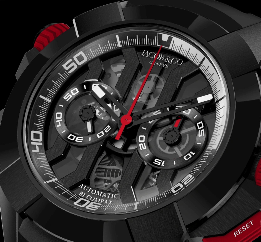 Jacob & Co.,EPIC ,Titanium,48hours,In-house Caliber,Sapphire,EC313,EC313.21.SB.BB.B