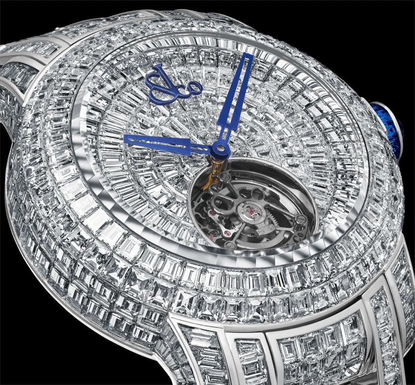 Jacob & Co.,Caviar Tourbillon 47mm,47mm,Gold,White Gold,Handwound,100hours,In-house Caliber,CV201,CV201.30.BD.UB.B30BA