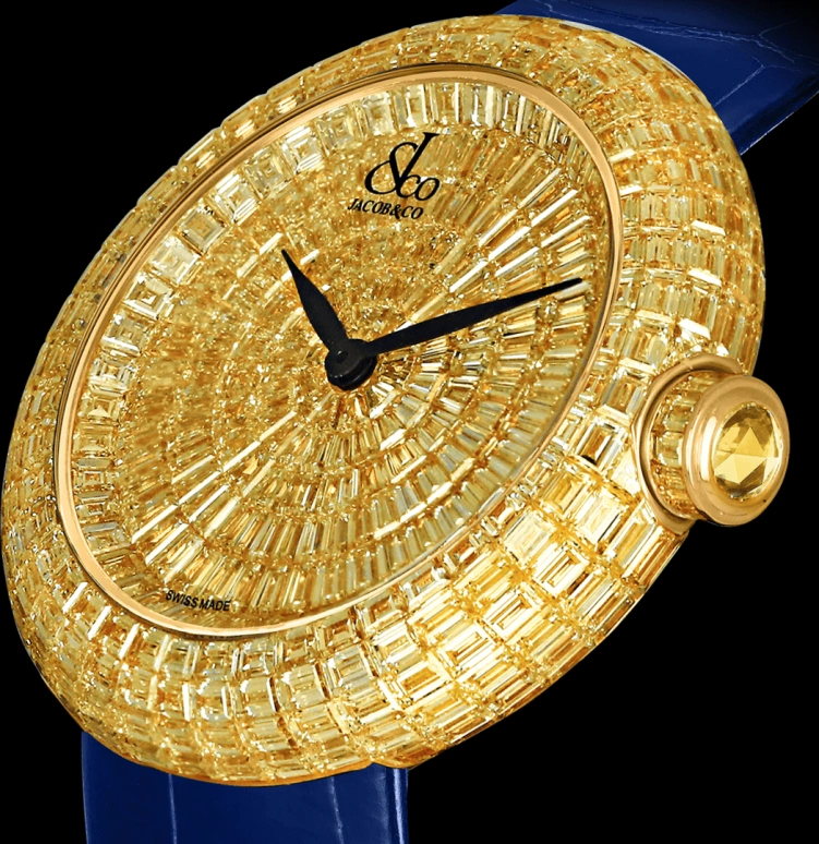 Jacob & Co.,Brilliant 18mm,18mm,Yellow Gold,Gold,Sapphire,BQ532,BQ532.50.BY.BY.A