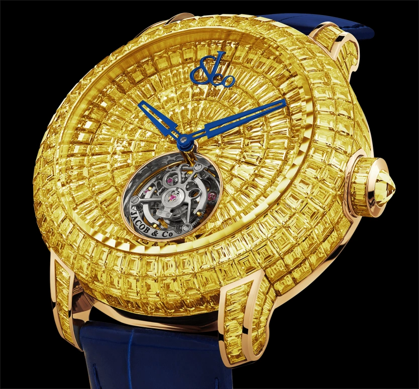 Jacob & Co.,Caviar Tourbillon 140mm,140mm,Yellow Gold,Gold,Handwound,100hours,In-house Caliber,CV201,CV201.50.YD.UA.A