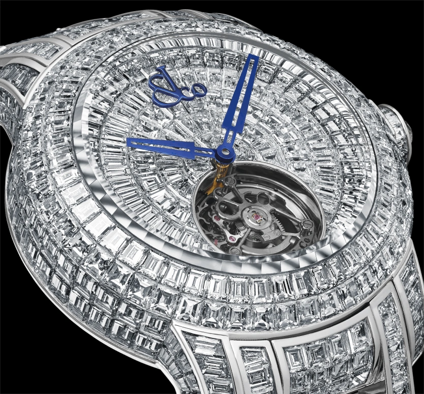 Jacob & Co.,Caviar Tourbillon 123mm,123mm,Gold,White Gold,Handwound,100hours,In-house Caliber,CV300,CV300.30.BD.BD.A30BA