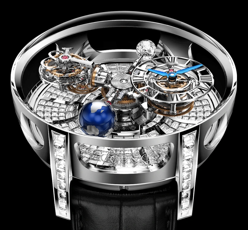 Jacob & Co.,Astronomia ,Sapphire,Gold,White Gold,Handwound,60hours,In-house Caliber,AT800,AT800.30.BD.BD.A