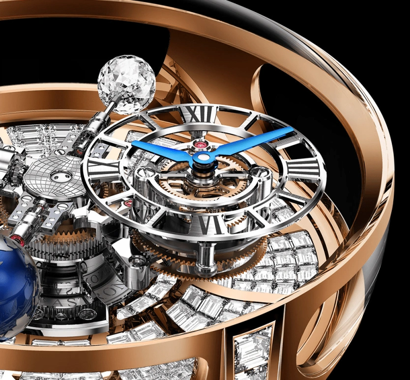 Jacob & Co.,Astronomia 50mm,50mm,Rose Gold,Gold,Silver,Gold,Handwound,60hours,In-house Caliber,AT800,AT800.40.BD.BD.A
