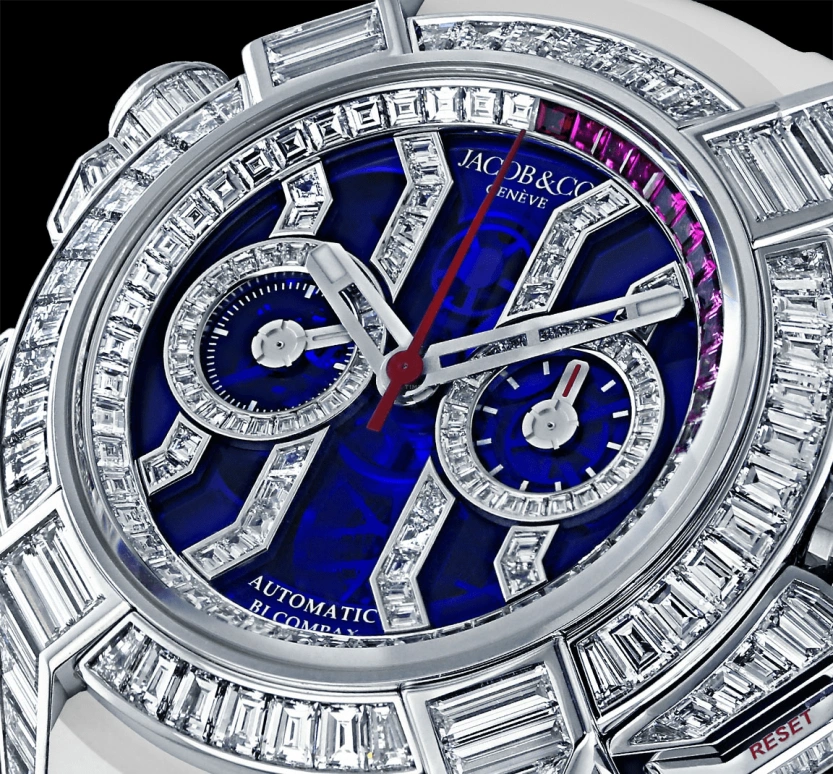 Jacob & Co.,EPIC ,Gold,White Gold,48hours,In-house Caliber,Sapphire,EC422,EC422.30.BW.LW.A