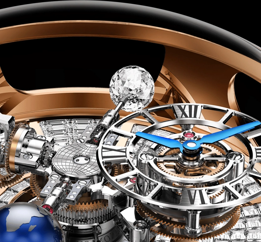 Jacob & Co.,Astronomia 50mm,50mm,Rose Gold,Gold,Silver,Gold,Handwound,60hours,In-house Caliber,AT800,AT800.40.BD.BD.A