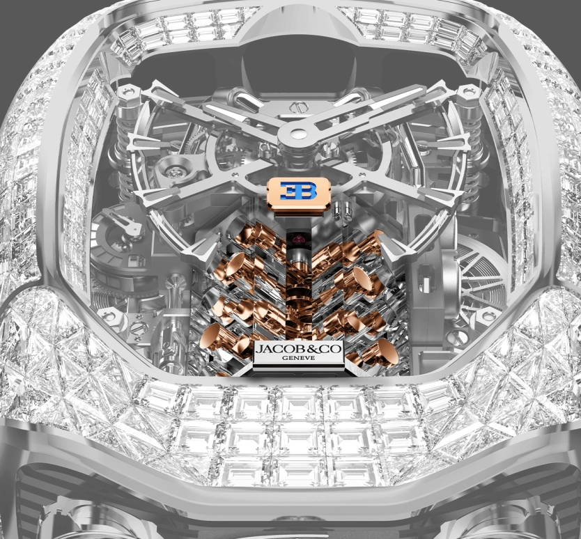 Jacob & Co.,Bugatti Chiron 41.70x36mm,41.70x36mm,Rose Gold,Gold,Sapphire,BU800,BU800.40.BD.BD.A