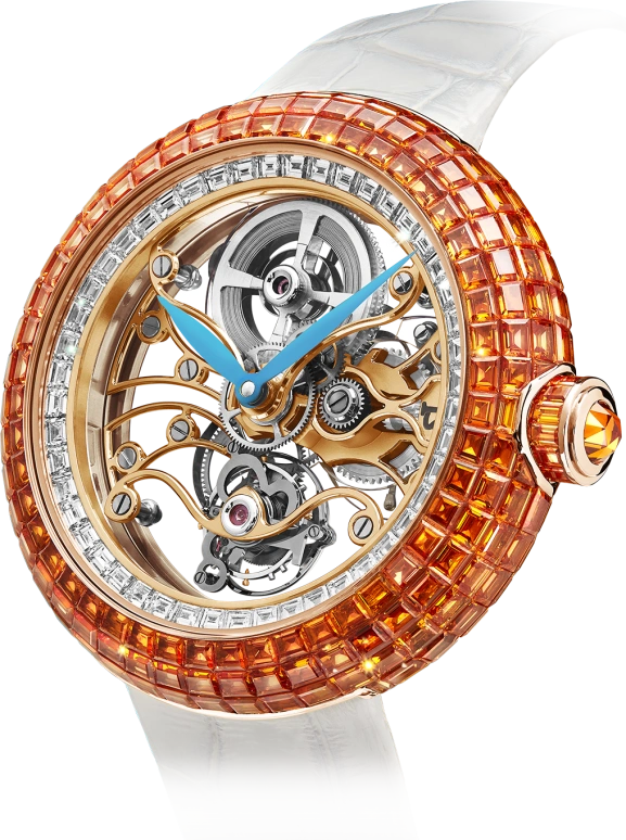 Jacob & Co.,Brilliant 47mm,47mm,Rose Gold,Sapphire,Gold,Handwound,72hours,In-house Caliber,BT542,BT542.50.BO.RB.A