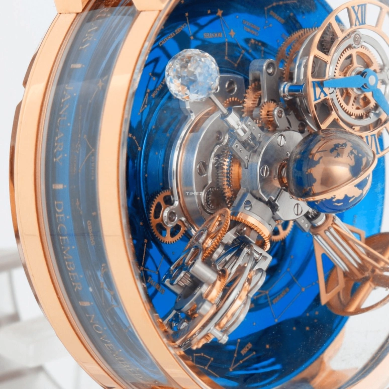 Jacob & Co.,Astronomia 47mm,47mm,Rose Gold,Blue,Handwound,Tourbillon,Zodiac Indications,Day / Night Indication,AT110,AT110.40.AA.WD.A II