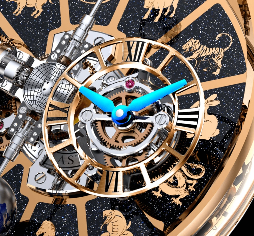 Jacob & Co.,Astronomia 50mm,50mm,Rose Gold,Gold,Handwound,60hours,In-house Caliber,AT100,AT100.40.AC.AC.BBALA