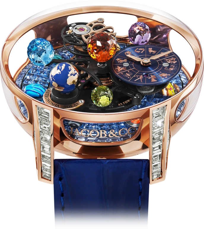 Jacob & Co.,Astronomia 44mm,44mm,Rose Gold,Gold,Handwound,48hours,In-house Caliber,AS910,AS910.40.BD.UB.ABALA