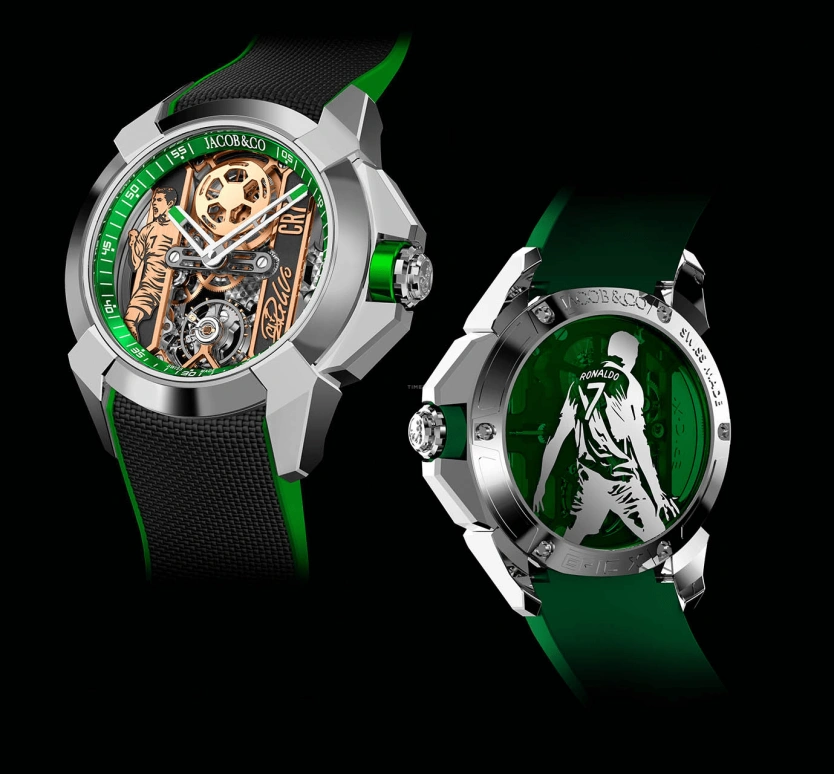 Jacob & Co.,EPIC 44mm,44mm,Stainless Steel,Handwound,48hours,In-house Caliber,Cristiano Ronaldo,EX120,EX120.10.AD.AA.ABRUA