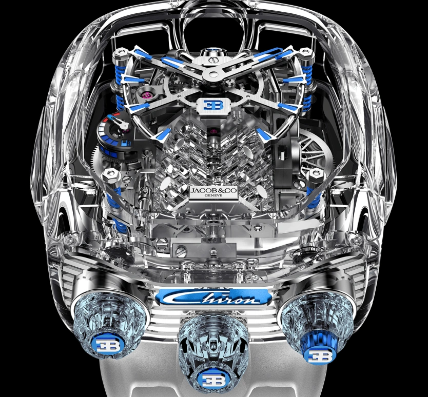 Jacob & Co.,Bugatti Chiron ,Sapphire,Crystal,Handwound,60hours,In-house Caliber,BU210,BU210.80.AA.AA.ABRUA