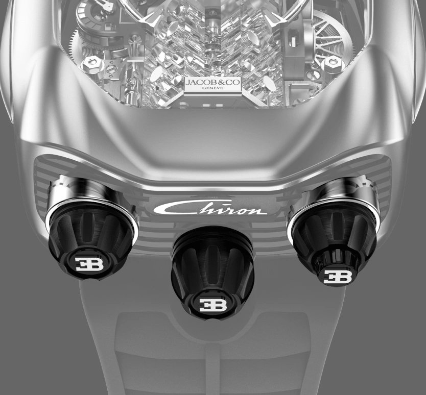 Jacob & Co.,Bugatti Chiron ,Titanium,Handwound,60hours,In-house Caliber,BU200,BU200.20.AE.AB.A