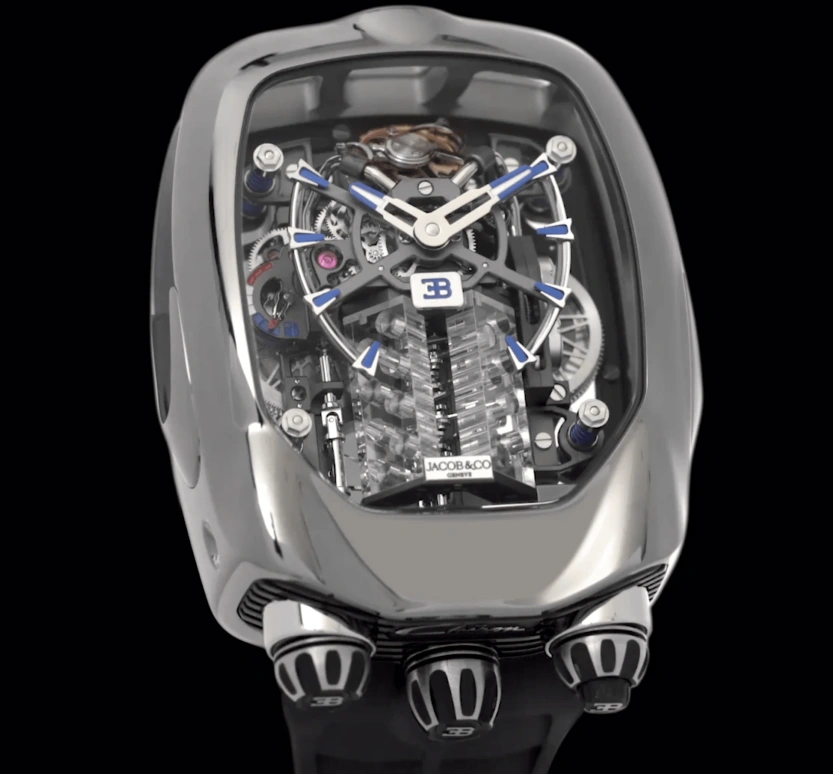 Jacob & Co.,Bugatti Chiron ,Titanium,Handwound,60hours,In-house Caliber,BU200,BU200.20.AE.AB.A