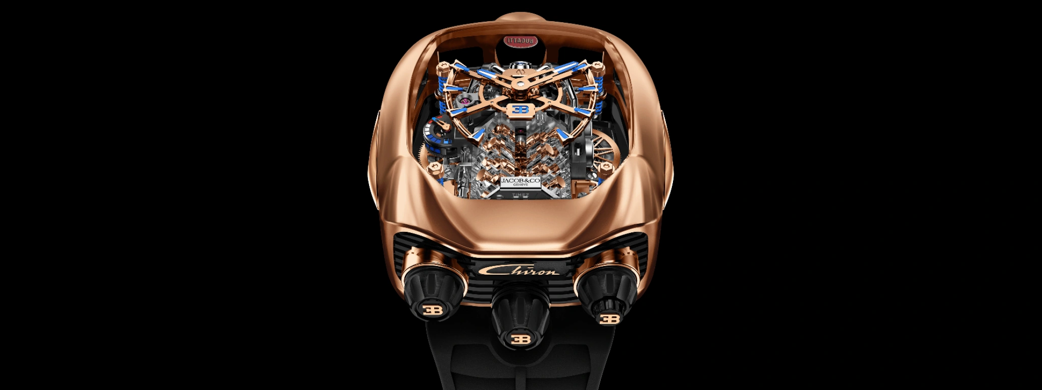 Jacob & Co.,Bugatti Chiron ,Rose Gold,Gold,Handwound,60hours,In-house Caliber,BU200,BU200.40.AA.AA.BBRUA
