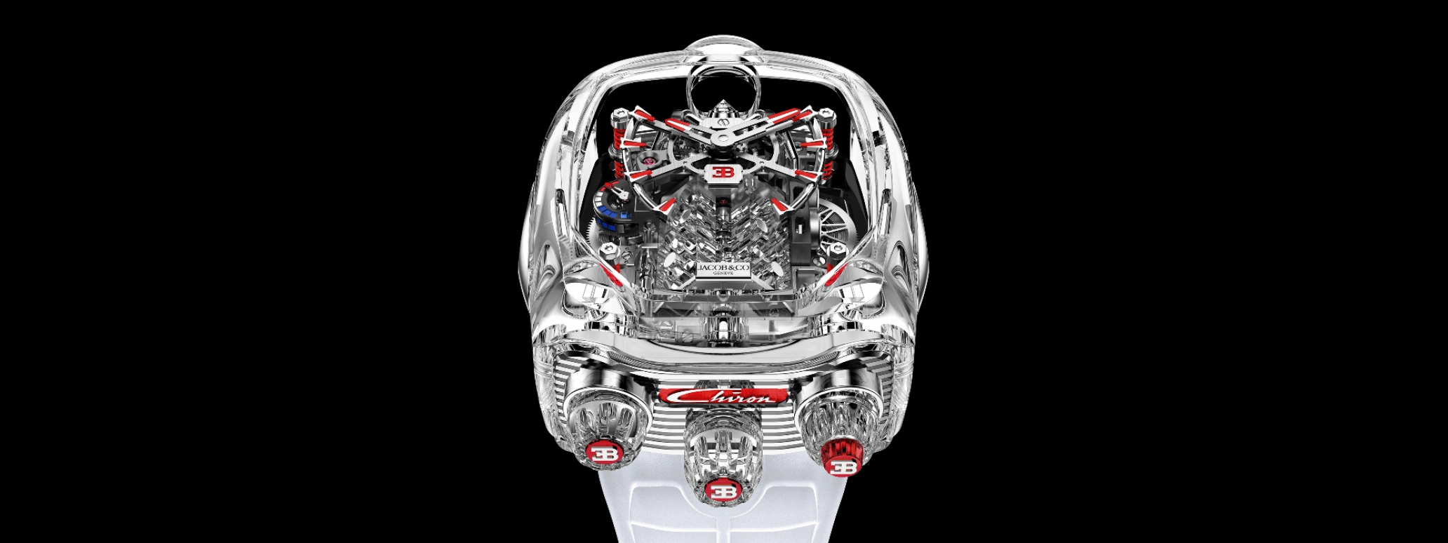 Jacob & Co.,Bugatti Chiron ,Titanium,Sapphire,Crystal,BU210,BU210.80.AC.AB.BBRUA